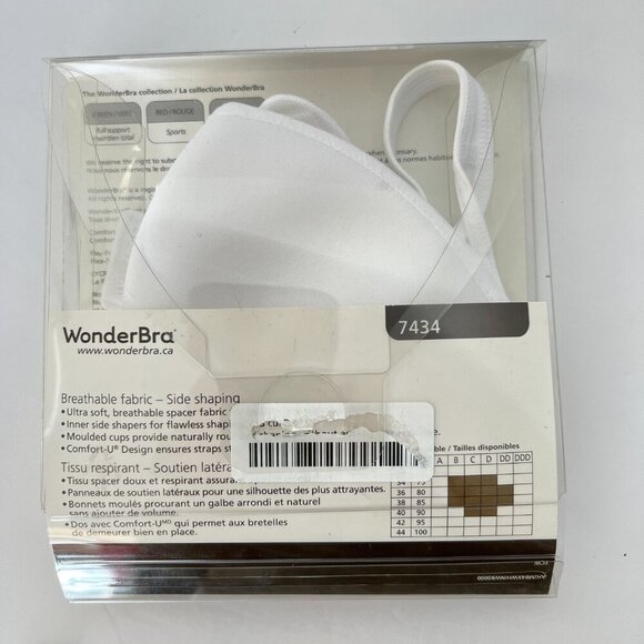 NWT- B36- Wonderbra Comfort -U Design Full-Support Underwire Bra - White - Picture 9 of 12